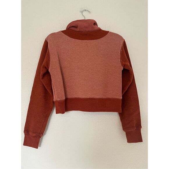 Re/Done LSU Tigers Cropped Quarter Zip Sweatshirt NEW - Picture 5 of 5